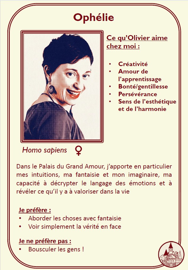 Le Palais du Grand Amour, agence de rencontre, Ophélie